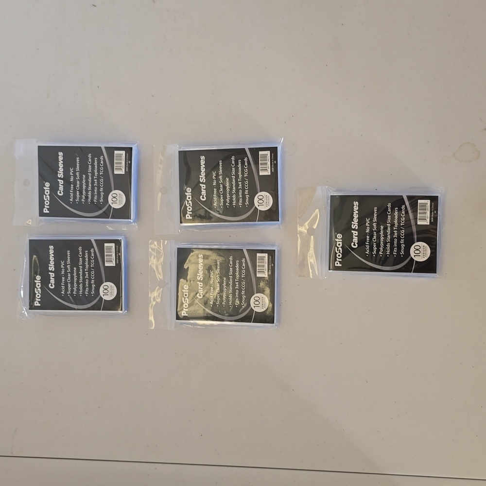 Pro safe trading card penny sleeves 500 CT (total of 5 packs)